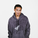 STEEL GRAY SHERPA HOODIE