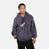 STEEL GRAY SHERPA HOODIE