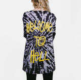 "WELCOME TO HELL"  BLACK CLOUD TIE DYE
