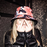 BUCKET HAT - REVERSIBLE BLACK & CORAL CAMO (LIMITED EDITION)